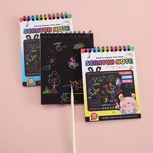 Kits de Arte de Scratchboard DIY deslumbrantes para niños, <span class=keywords><strong>libro</strong></span> de rasguños de grafiti creativo, herramienta de aprendizaje interactiva divertida - Product Image 3