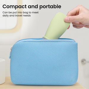 A granel personalizado 100ml/3oz Mini vacío de silicona para el cuidado de la piel de las mujeres botellas de tamaño de viaje 90mL tapa a prueba de fugas champú loción bolsillo suave - Product Image 5