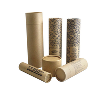 Boîte circulaire en carton Kraft pour café et thé, Design gratuit, coffret personnalisé en carton, Tube rond, cylindre, 80 pièces
