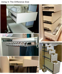 Rieles deslizantes telescópicos de cierre suave para muebles de cocina, con rodamientos de bolas, extensibles y ocultos, para el hogar y la oficina. - Product Image 6