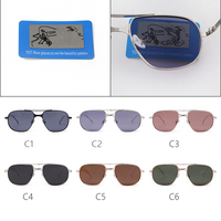 STYZ31007M Lunettes de soleil polarisées à double pont en métal, style aviateur rétro, protection UV400, pour hommes et femmes, vente en gros