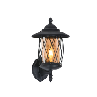 Lanterne murale extérieure classique avec cadre en treillis diamanté pour l'éclairage des jardins de villas