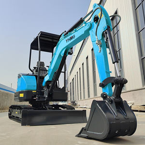 Бесплатная Доставка 1 тонный передний мини-экскаватор с вращением на 360 градусов, гидравлический компактный строительный станок - Product Image 5