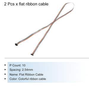 Cable plano de cinta arcoíris Meccanixity, paso de 2,54 mm, 10 pines, conector dual hembra para proyectos industriales y de bricolaje - Product Image 4