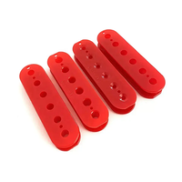 Grosir bahan PC 50mm 52mm bobbin Pickup gitar Humbucker merah untuk bagian Pickup gitar