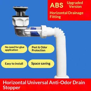 Современный и простой дизайн: аксессуары для горизонтального сливного трубопровода умывальника с защитой от запаха и засоров - Product Image 4