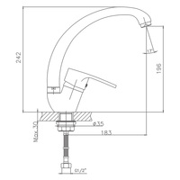 Meilleures ventes de robinet de lavabo de cuisine en alliage de zinc chaud et froid robinet de lavage à eau mélangée Big Bend