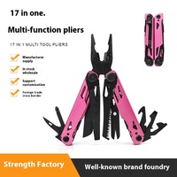 17-en-1 couteau de poche fichier ouvre-bouteille Multitool survie pour Camping extérieur dénudeur de fil Cutter Separabile tournevis