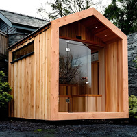 Vente chaude usine : Cabine de sauna à vapeur de luxe en bois massif (cèdre/huileu) pour extérieur, type abri de jardin, fabriquée en Chine. Solutions de conception graphique.