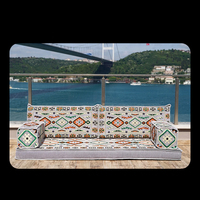 Ensemble de canapés au sol de style turc, motif Kilim bohème, banc rembourré pour salon