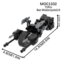 Ensemble de briques Bat Motor Batpod2.0, ensembles de blocs de construction, kit de modèles, blocs et jouets de construction de modèles, jouets de puzzle de modèles, MOC1332