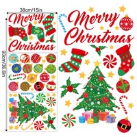 Autocollants muraux en PVC autocollants pour Noël avec motif flocon de neige pour la décoration murale de la salle de fête ou de la pièce pour cadeaux de Noël