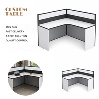Meubles de bureau modernes pour espace de travail commercial, bureau informatique avec design ergonomique, bureau spacieux avec cadre en bois et rangement