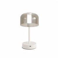 Lampe de table LED moderne nordique, simple et luxueuse, sans fil, à commande tactile, rechargeable, corps en aluminium, décoration de restaurant en plein air