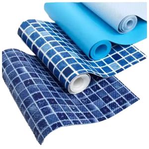 <span class=keywords><strong>Prix</strong></span> d'usine de revêtement de sol en vinyle de piscine renforcé de PVC imperméable bleu océan pour piscine - Product Image 6