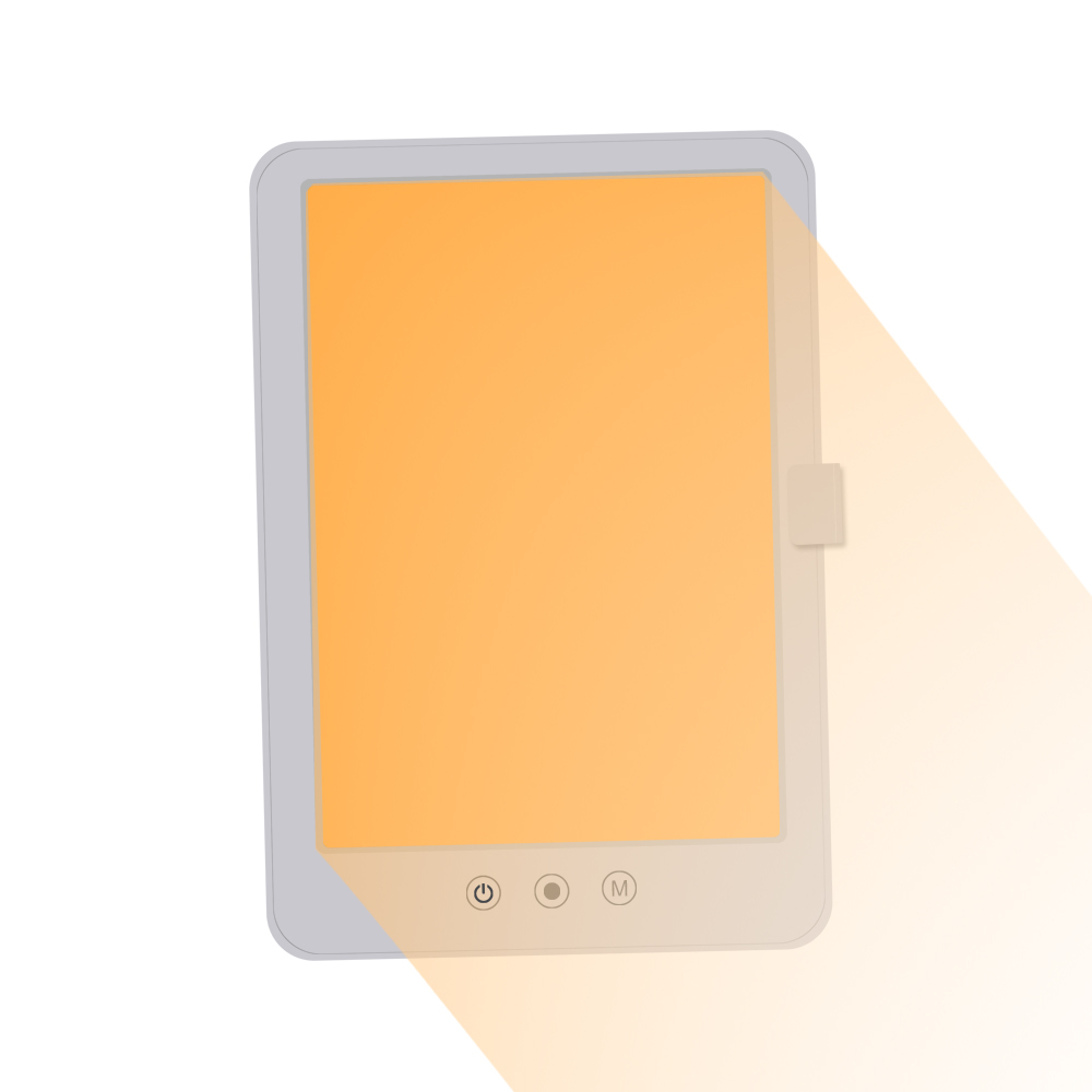 Sad LED Light Therapy 10000 Lux Alarm Desk Lamp For Sale