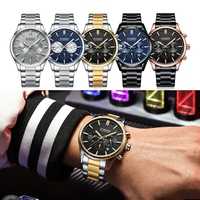 Jam Tangan Pria CURREN 8446 Tahan Air Kronograf Merek Fashion Baja Anti Karat Bisnis Olahraga Jam Tangan Pria