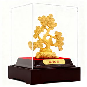 Ornement d'arbre de fortune élégant Offre Spéciale décor Feng Shui doré pour les affaires de pendaison de crémaillère - Product Image 3