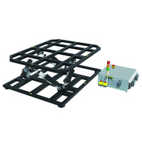 Simulateur de mouvement sur plateforme 6DOF, conception technique professionnelle, vibrations dynamiques, 2000 kg, simulateur hexapode