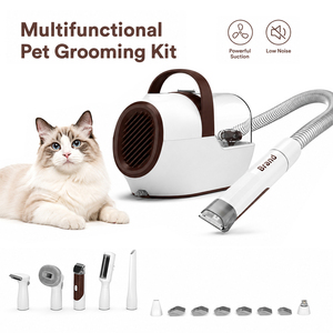 Kit d'aspiration pour toilettage des animaux <span class=keywords><strong>de</strong></span> compagnie 2,2 L avec aspiration <span class=keywords><strong>de</strong></span> 11 KPA, affichage numérique intelligent, tondeuse sans fil pour la perte <span class=keywords><strong>de</strong></span> poils chez le chien à la maison - Product Image 1