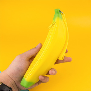 Banane Silikon Schal otte Null Brieftasche Student 3D Bleistift Fall benutzer definierte Bleistift Tasche niedlichen Stift Taschen - Product Image 5