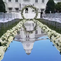 Alfombra de Espejo para Pasillo, Decoración de Alta Calidad y Elegante para el Suelo del Pasillo, Decoración para Bodas