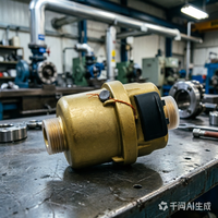 KAIFENG 3/4 Inch Vertical Volumetric Cold Water Meter Complete Brass Body IP68 DN20 Threaded OEM Customizable R200 Factory Price