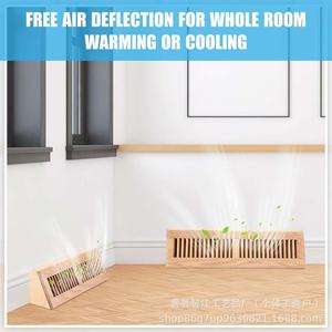 Grille d'aération en bois pour les conduits de chauffage domestiques, en bois massif, amovible et facile à installer. - Product Image 2