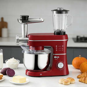 Mélangeur professionnel en acier inoxydable 7l+1.5l avec système d'engrenages entièrement métallique pour pâte à gâteau NS01008 - Product Image 2