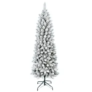 2023 Fábrica Venda Quente Flocado PE PVC Man-made Árvore De Natal Para Casa Decoração De Férias