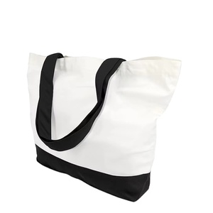 Sac de shopping en toile grande capacité avec logo personnalisé, sac à bandoulière écologique, sac à livres imprimé rayé pour étudiant - Product Image 1