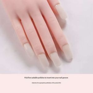2026 Professional Nail Tool Hand <b>Model</b> Flexible Silicone Material Nail Training Practice Hand <b>Model</b> Nail Products - Product Image 3