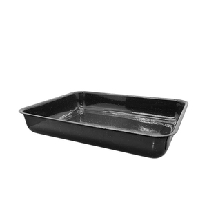 Vente en gros Logo personnalisé Rectangle 40*28.5*4.5cm 15 pouces en <span class=keywords><strong>fonte</strong></span> Métal BBQ Plateau antiadhésif Émail Moule à dinde - Product Image 3