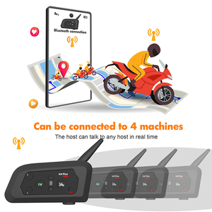 <span class=keywords><strong>Intercomunicador</strong></span> para Casco de Motocicleta con Bluetooth de 1500m, Interfono Deportivo para Casco, Compatible con 4 Pilotos, Comunicación Inalámbrica en Equipo, Allpower <span class=keywords><strong>V4</strong></span> Plus - Product Image 3