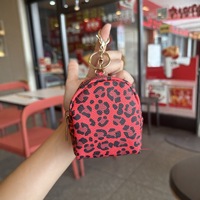 Mini sac à dos imprimé léopard, porte-monnaie, porte-clés, étui pour écouteurs vintage pour femme, breloque de sac, vente en gros, nouveauté 2026, cadeaux originaux.