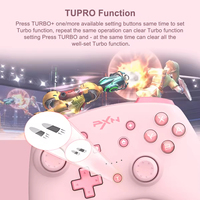 Manette sans fil PXN 9607X Turbo pour Wii Nintendo Switch avec gyroscope et axe de contrôle Pro