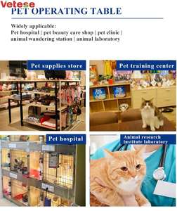 Kafesleri paslanmaz çelik kafes toptan veteriner kafes köpek tekerlekler evcil hayvan taşıyıcıları - Product Image 5