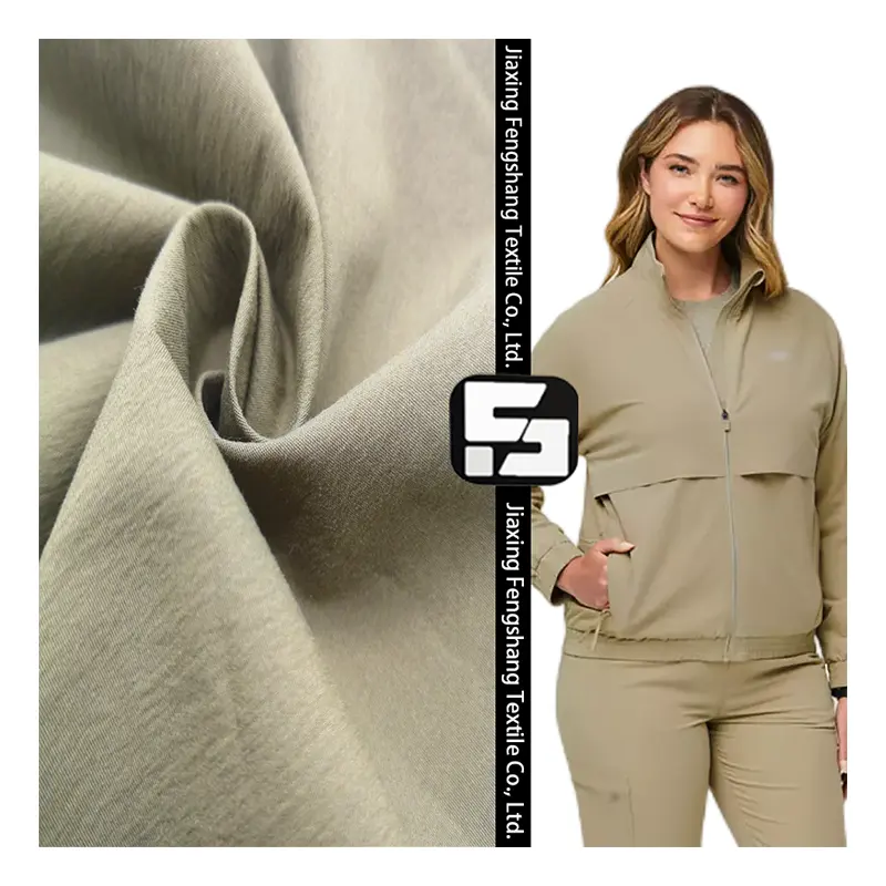 Vente en gros de tissus textiles 40S coton nylon spandex 2 voies tissu de coton extensible en ligne coton mélangé tissu pour veste