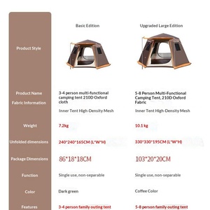 Modèle hexagonal entièrement automatique pouvant accueillir une tente de camping de style <span class=keywords><strong>yourte</strong></span> mongole pour le camping familial - Product Image 6