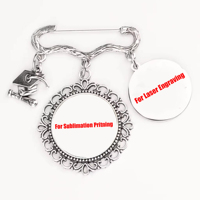 Broche commémorative personnalisable pour bouquet de mariage, avec photo, pour boutonnière de mariée sur mesure