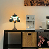 Lampe de table moderne en verre teinté, lampe de chevet pour chambre à coucher, lampe LED Sakura pour décoration de mariage, en stock aux États-Unis et au Canada