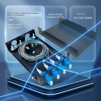 XINHAOZE Mini 8 Port LC Duplex Singlemode Fiber Optic Terminal Box dengan Casing Logam untuk Penggunaan Desktop Wall Mount FTTD