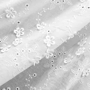 China Factory 3D Embroidery Lace Fabric Fabric Seller Indian Embroidered Fabrics