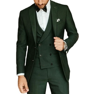 Nouveau Slim-Fit affaires décontracté trois pièces veste pantalon ensemble meilleur homme smoking pour les fêtes Simple marié costume bouton fermeture à glissière - Product Image 5