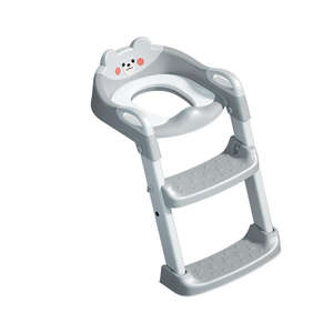 ที่นั่งบนโถส้วมสำหรับเด็กหัดเดินในห้องน้ำพร้อมราวจับ (ลายการ์ตูนพลาสติก) - Product Image 4