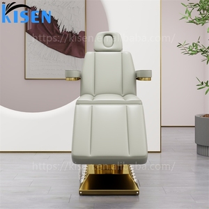 Kisen High Quality Modern Golden Base Saloon <b>Bed</b> 4 Motor Electric Green Cosmetic <b>Lash</b> Cosmetology <b>Bed</b> for Beauty Salon - Product Image 3
