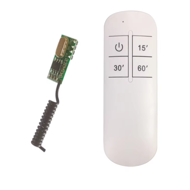 Wireless Remote Control Timing Switch with Push Button for Household Use