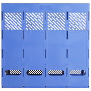 Qixin File Rack 4 Column <b>Blue</b> Plastic Office Organizer Standing Type File <b>Storage</b> <b>Box</b> Desktop Organizer - Product Image 5