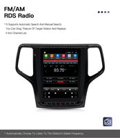 Autoradio Android 14 10,4 pouces, GPS, lecteur multimédia, stéréo pour Jeep Grand Cherokee WK2 2014-2019, écran style Tesla, CarPlay