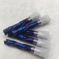 Fresa de Carburo Sólido de Alto Rendimiento con Recubrimiento, de 2 Filos, para Madera Contrachapada y Madera Blanda